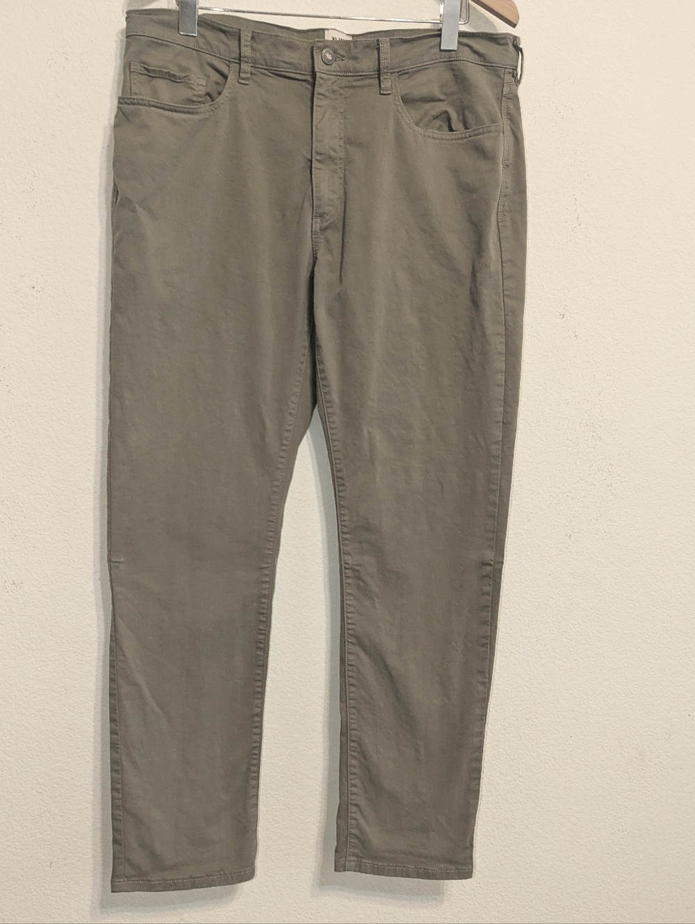 Flint And Tinder Pants Mens 36x32 Slim Fit 5-pocket Moss Green Chino Huckberry